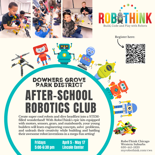 After-School Robotics Club @ Downers Grove Park District (7 weeks) (2024-04-05 - 2024-05-17)