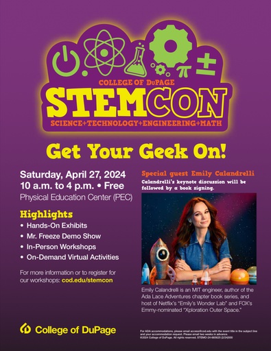 STEMCON at College of DuPage!- FREE! (2024-04-27)