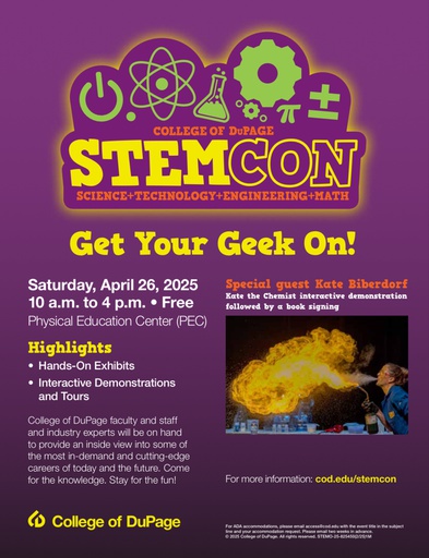 STEMCON at College of DuPage!- FREE! (2025-04-26)